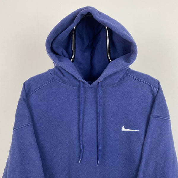 Vintage Nike Heavyweight Hoodie Blue XL