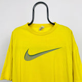 Vintage Nike Swoosh T-Shirt Yellow XXL