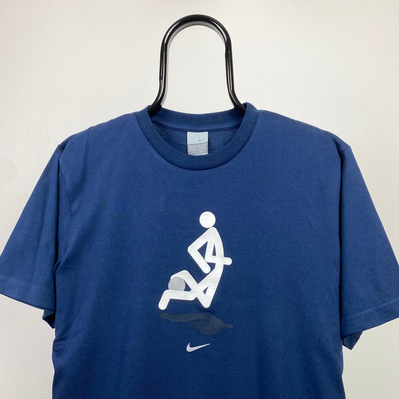 Vintage Nike Football T-Shirt Blue Medium