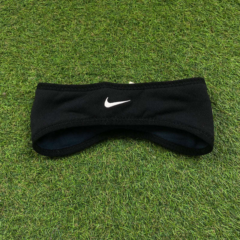 Vintage Nike Polartec Fleece Headband Hat Black