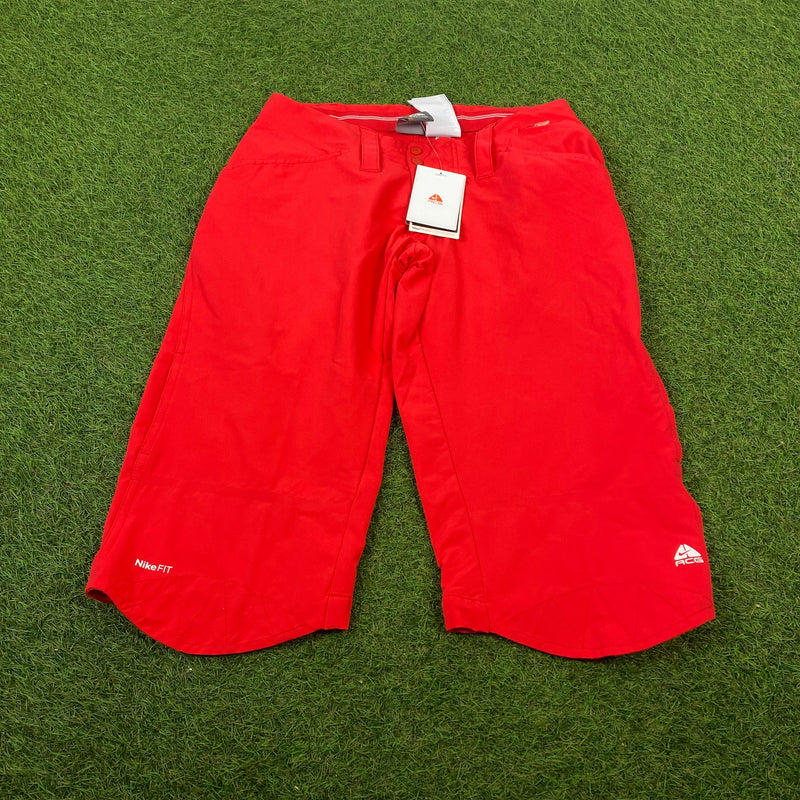 Vintage Nike ACG Cargo Shorts Red Large