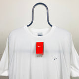 Vintage Nike Dri-Fit T-Shirt White Medium