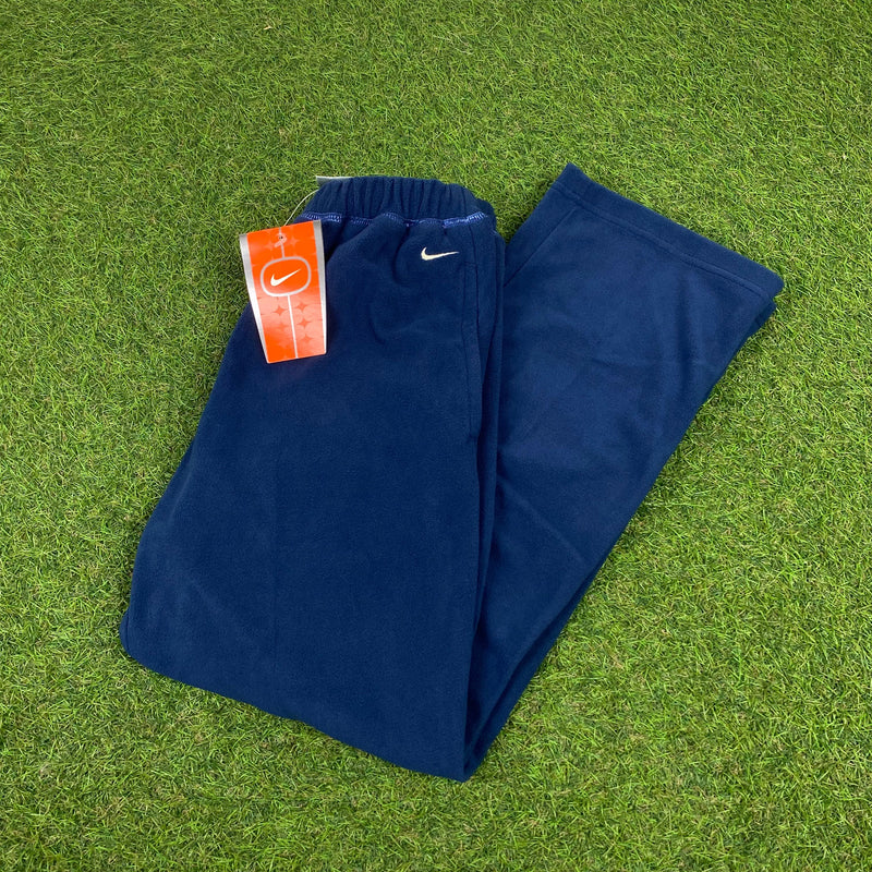 Vintage Nike Fleece Joggers Blue XS