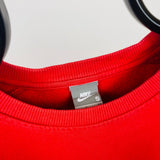 Vintage Nike Swoosh Sweatshirt Red Small