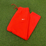 Vintage Nike Cotton Joggers Red Small