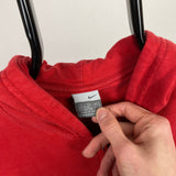 Vintage Nike Zip Hoodie Red Small