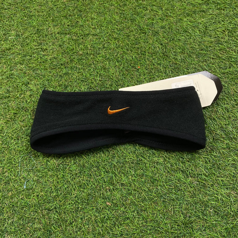 Vintage Nike Polartec Fleece Headband Hat Black